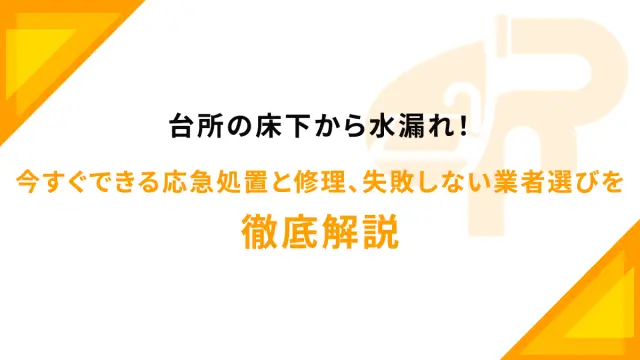 キッチン蛇口の根本から水漏れ！水漏れ箇所の確認とDIY修理！原因特定から費用、業者の選び方まで完全ガイド