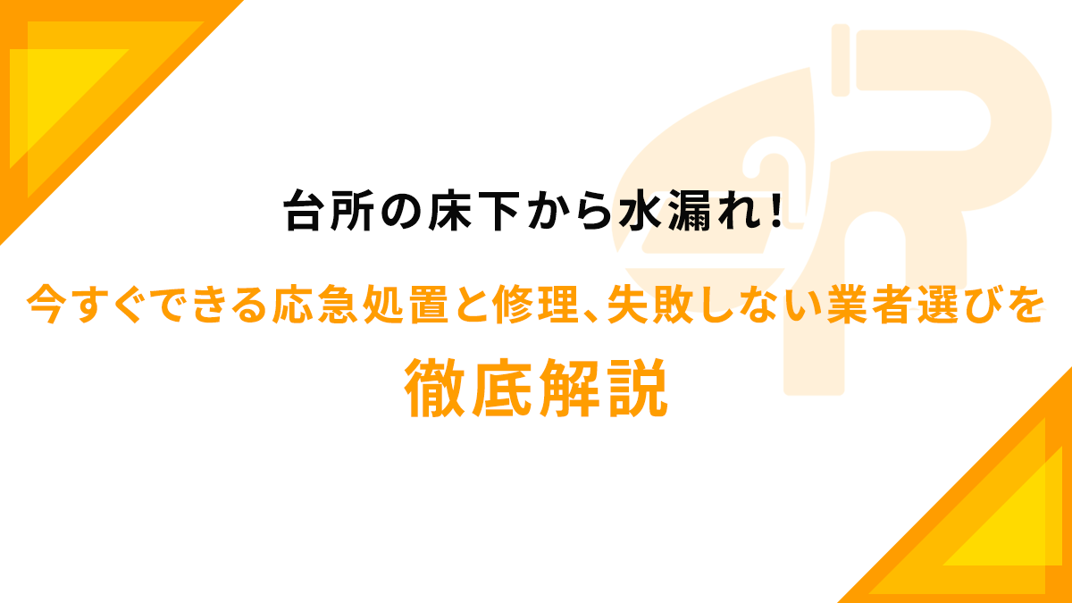 キッチン蛇口の根本から水漏れ！水漏れ箇所の確認とDIY修理！原因特定から費用、業者の選び方まで完全ガイド